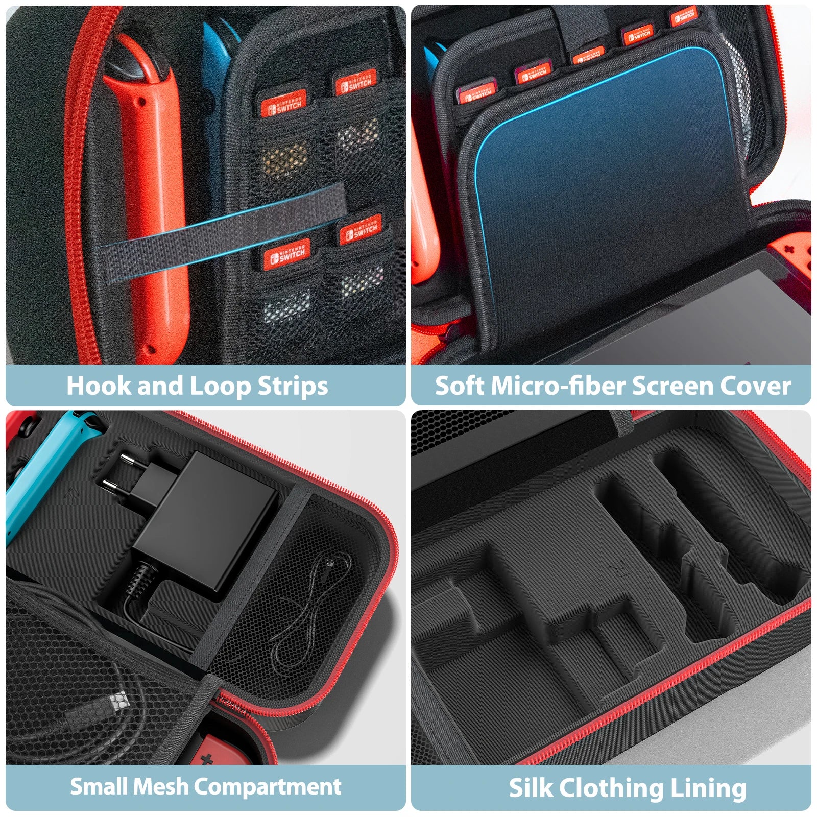 Large Storage Bag for Switch Portable Carrying Protective Case Anti-Scratch Waterproof Travel Bag for N-Switch OLED