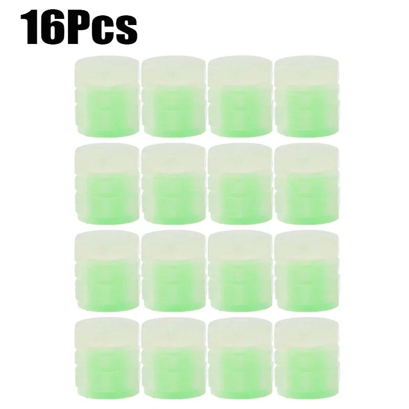 Fluorescent Night-Glowing Car & Bike Tire Valve Caps