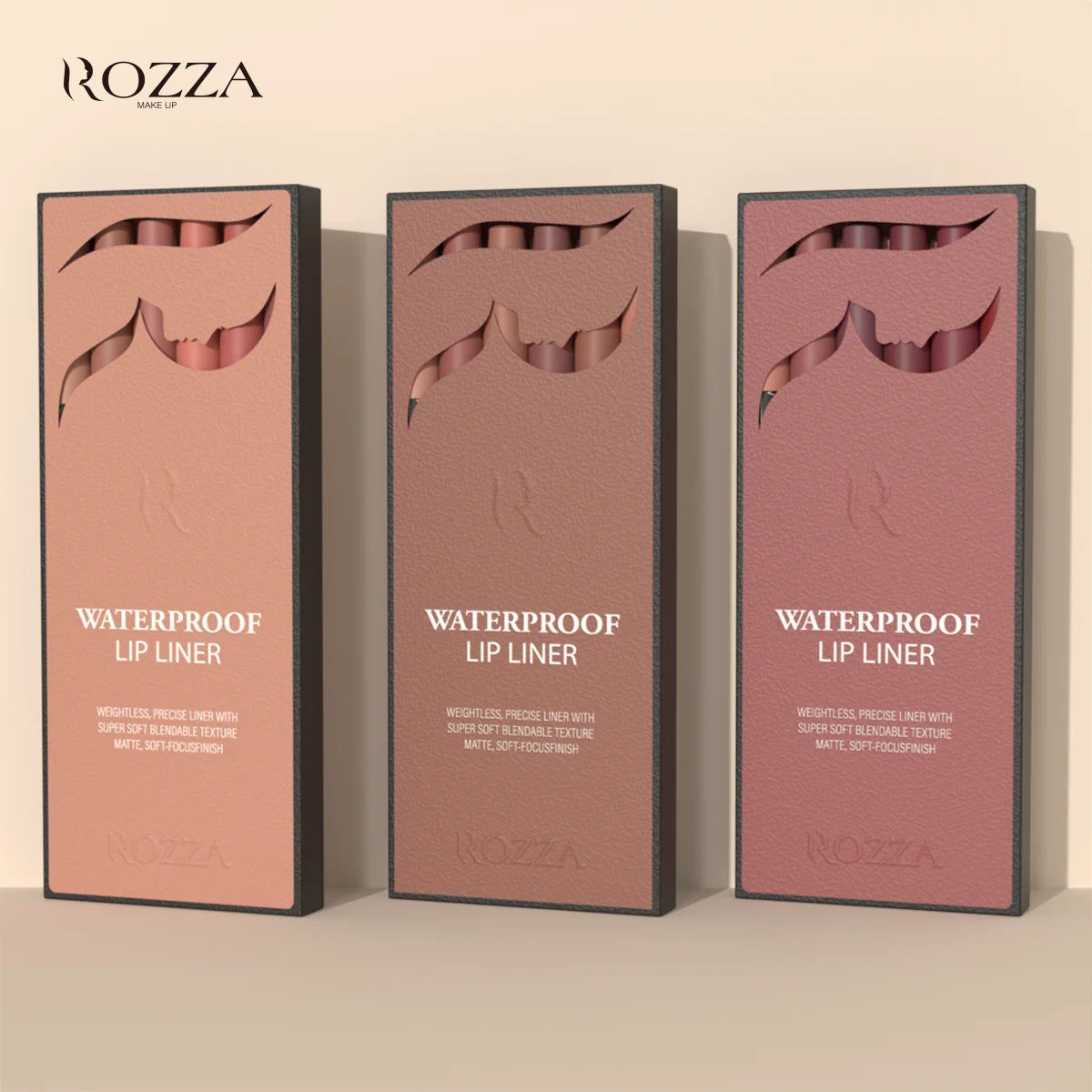 Rozza Matte Waterproof Lip Liner Pencil Set
