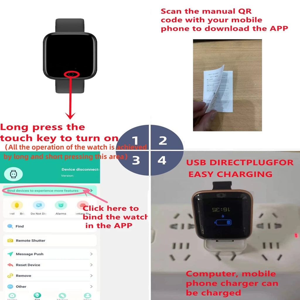 Bluetooth Smart Watch with Fitness & Sleep Tracker