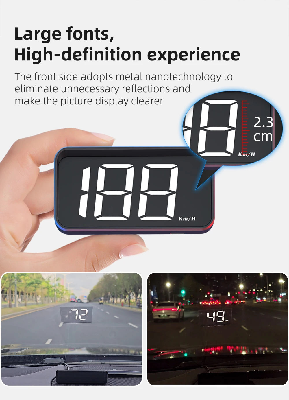M2 Universal Digital GPS Car Head-Up Display & Speedometer