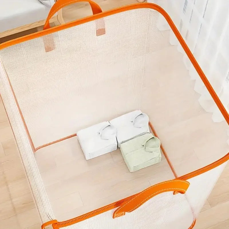 Plastic Transparent Clothes Blanket Quilt Organizer Storage Bag With Zipper Foldable Luggage Moving Packing Pouch