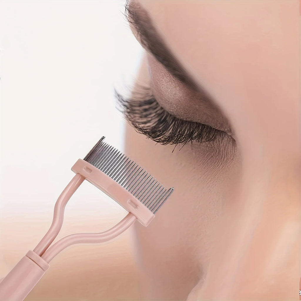 Curved Eyelash Brush Tool - Eyelash Separator and Styling Accessory, Precision Comb Curved Eyelash Brush Eyelash Grooming Tool f