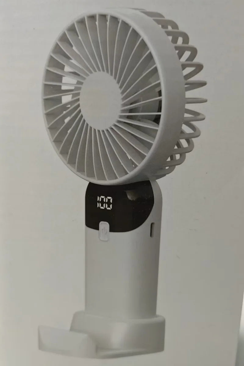 USB Mini Strong Wind Handheld Fan Portable Quiet Rechargeable Desktop Air Cooler with Phone Holder Cooling Fan Outdoor Travel