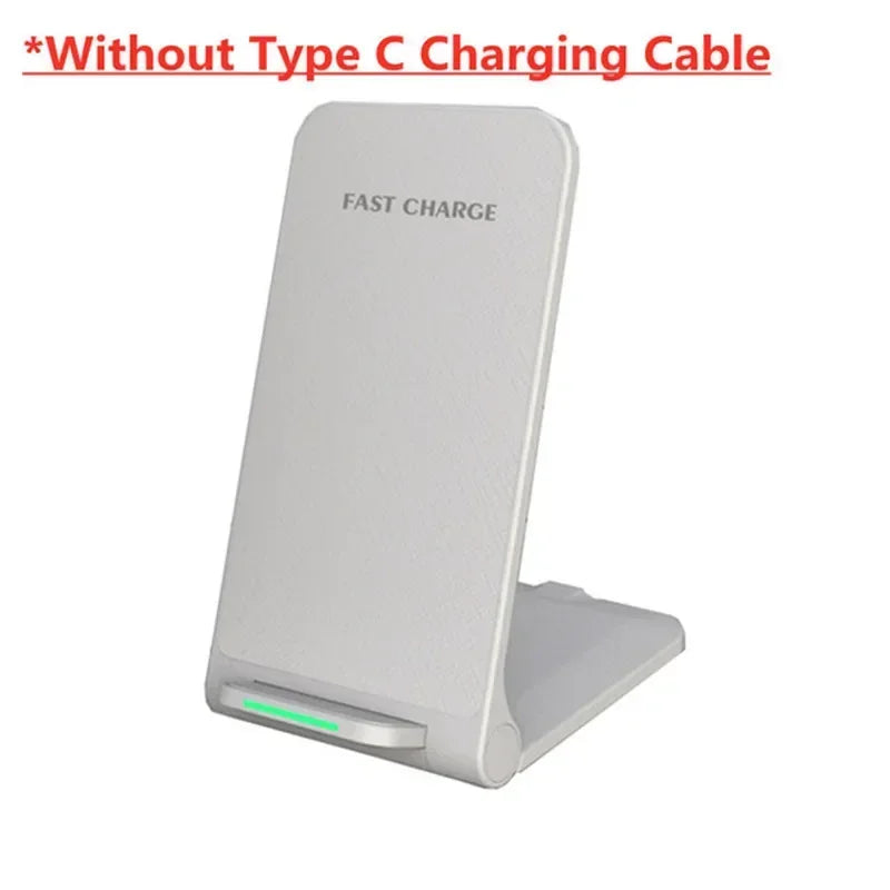 30W Foldable Wireless Charger Stand Pad For iPhone 17 16 15 14 13 12 Pro X XS 8 Samsung Xiaomi Fast Charging Station Dock