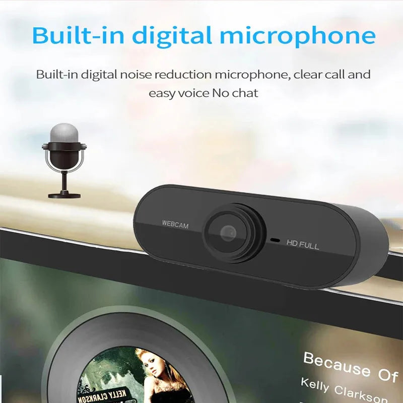 Mini Web Camera PC Full HD With Microphone USB Plug Support Laptop Desktop Suitable For Video Calls Conference Live Work