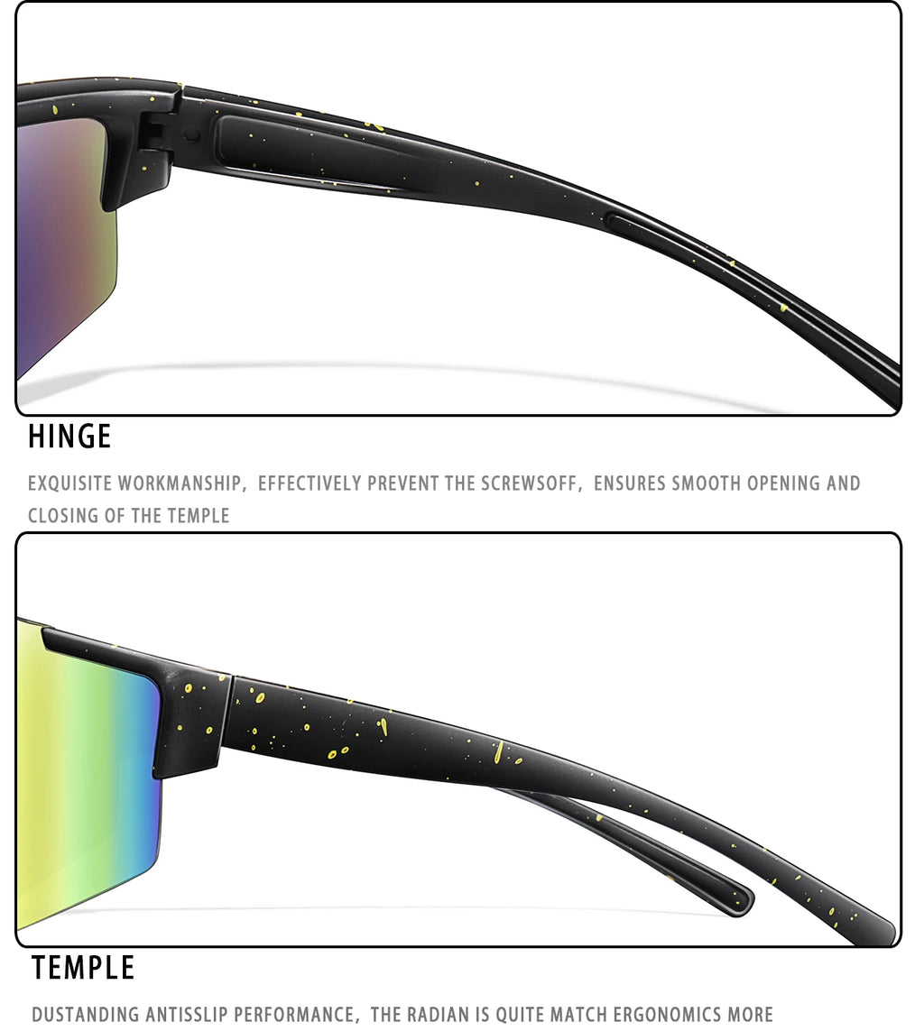 3 Pairs Fishing Sunglasses Sports Men Women Bike Glasses Cycling Mtb Bicycle Eyewear Large Windproof Goggles UV400