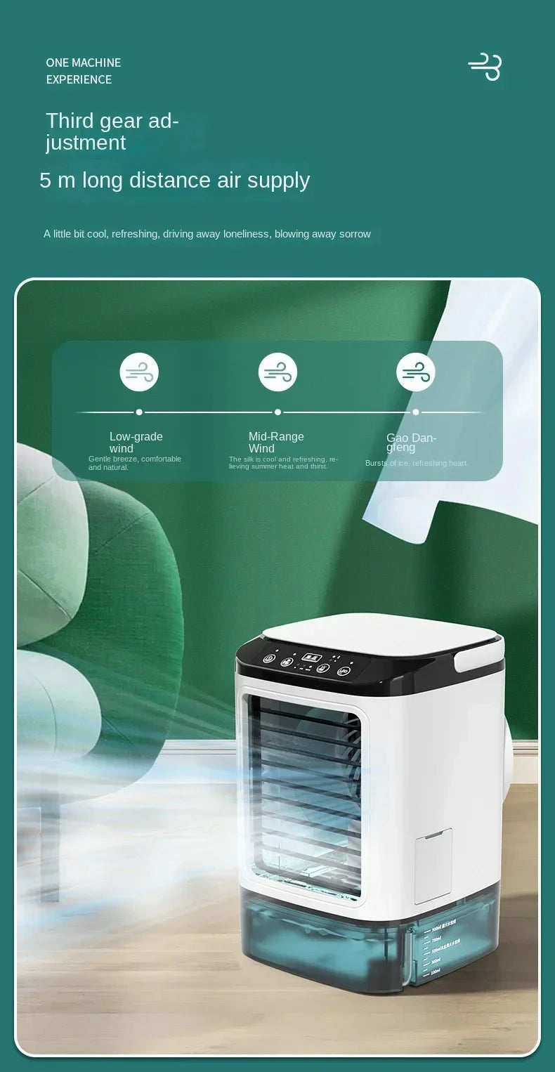 Large 900ml Desktop Air Cooler Fan with Humidifier & Cold Mist Spray – Ultra Quiet, USB Powered, 3 Speeds