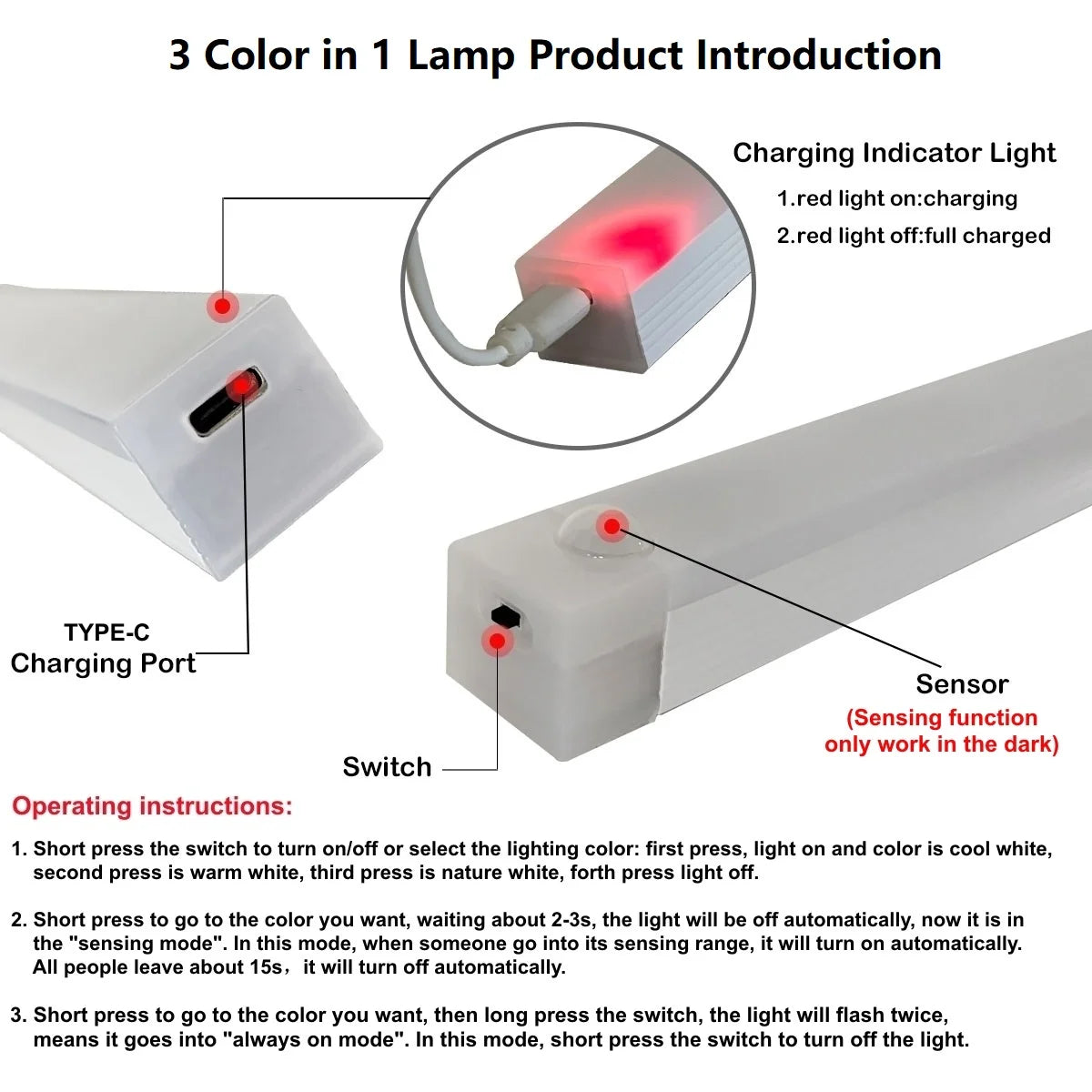 Magnetic Motion Sensor Wireless LED Cabinet Light