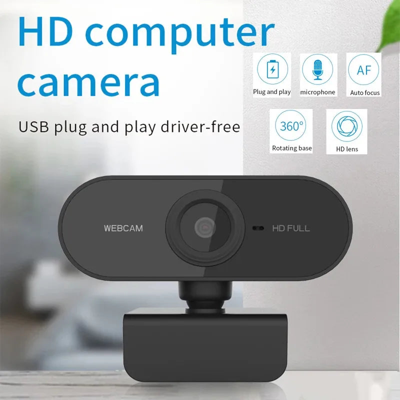 Mini Web Camera PC Full HD With Microphone USB Plug Support Laptop Desktop Suitable For Video Calls Conference Live Work