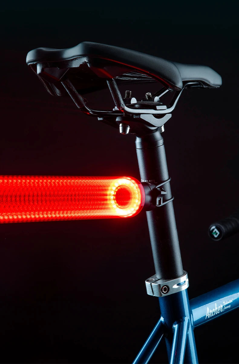 Smart Bike Tail Light Bicycle Rear Lights IPX6 Waterproof Bike Lights for Night Riding with Type C Rechargeable