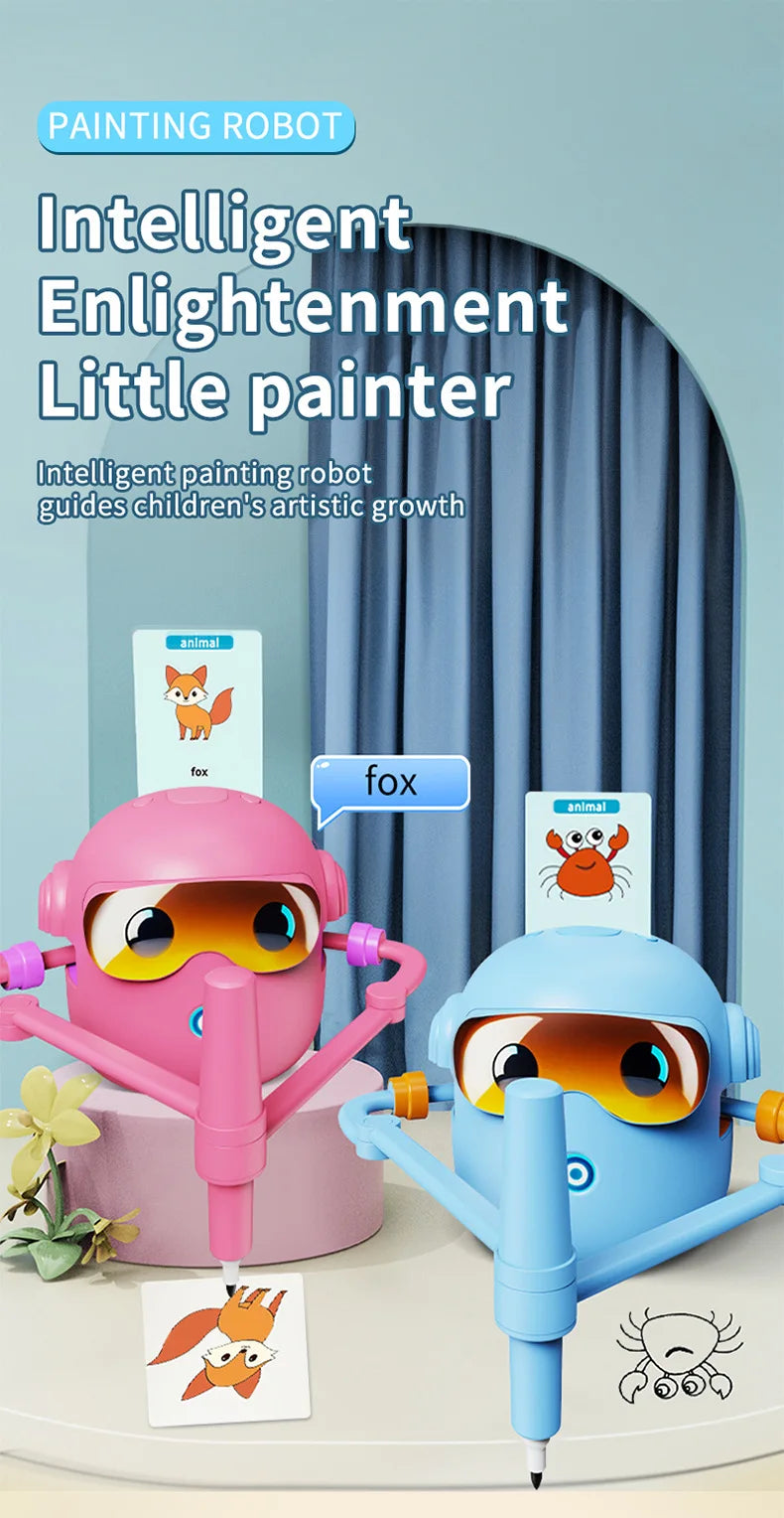 Kids Intelligent Drawing Robot – Educational STEM Toy for Boys & Girls Ages 3–12 | CE Certified