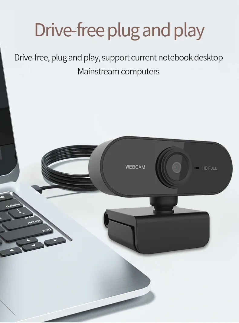 Mini Web Camera PC Full HD With Microphone USB Plug Support Laptop Desktop Suitable For Video Calls Conference Live Work