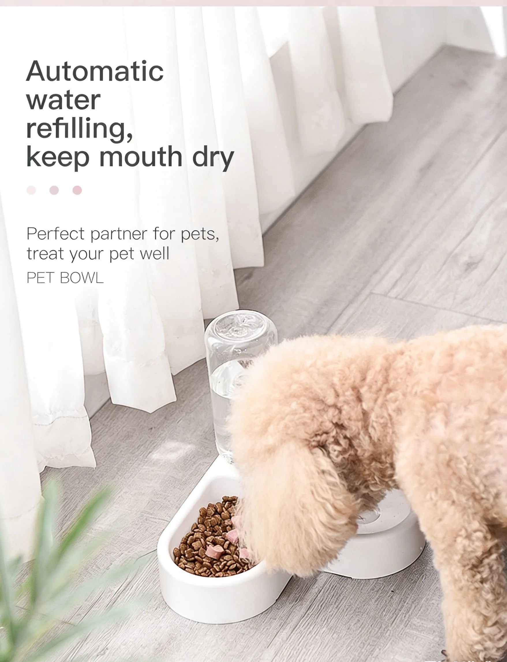 Double Dog and Cat Bowl-Pet and Food Bowl Set with, Pet Feeding Bowl Suitable for Cats and Small Dogs
