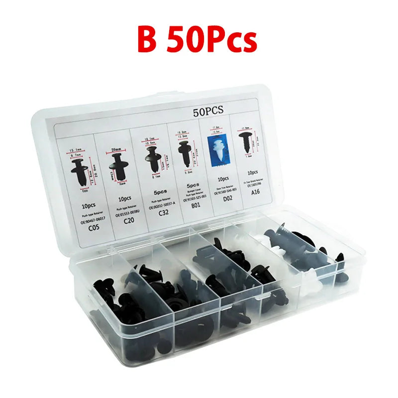 Universal Car Body Push Retainer Clip & Fastener Kit