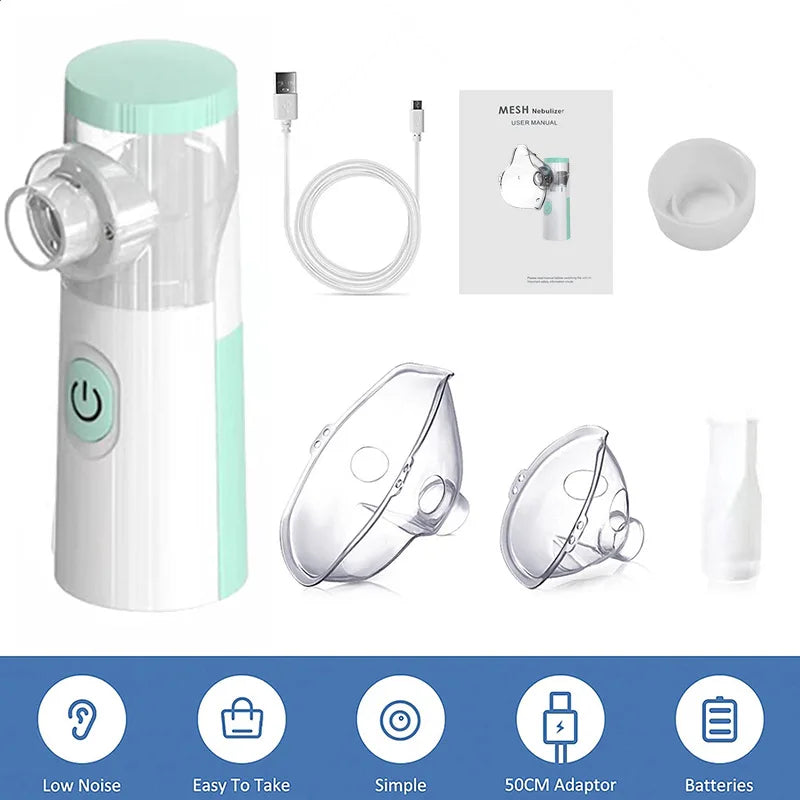 Portable Silent Mesh Nebulizer & Handheld Inhaler