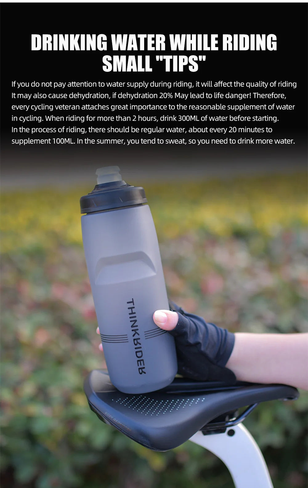 620ml/750ml Bicycle Bottle MTB Road Bike Water Bottle Outdoor Sports Plastic Portable Large Capacity Drink Cycling