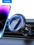 Magsafe Car Phone Holder,Powerful Magnetism Premium Quality Single-Hand Operation Metal Hook Magnetic Car Phone Mount