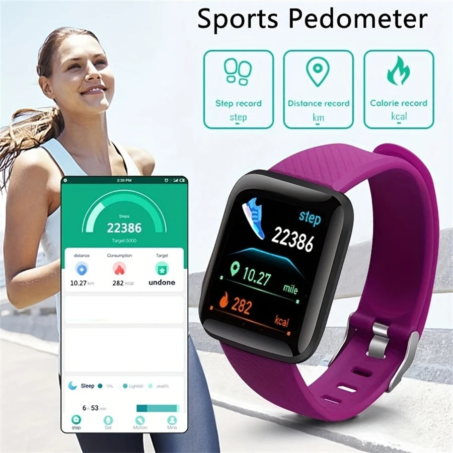 Unisex Smartwatch with Fitness Tracker & Message Alerts