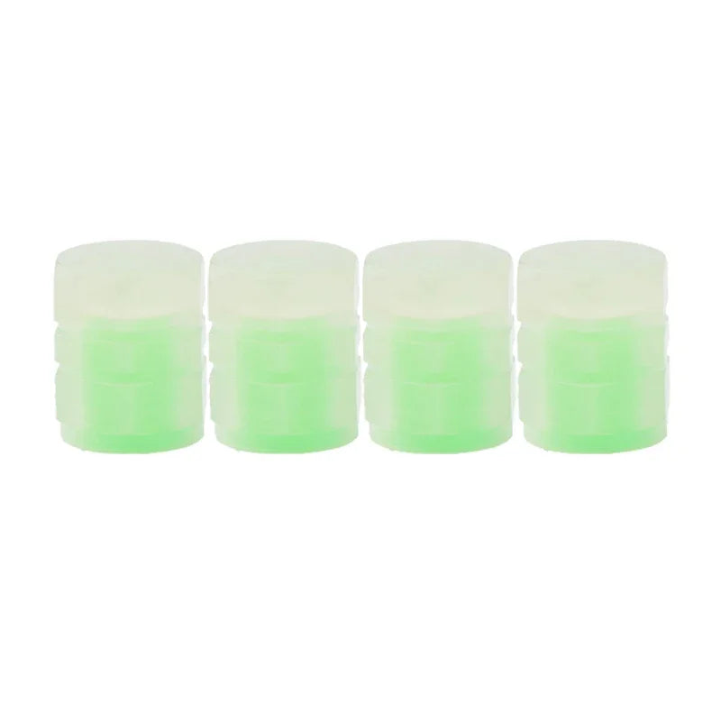 Fluorescent Night-Glowing Car & Bike Tire Valve Caps