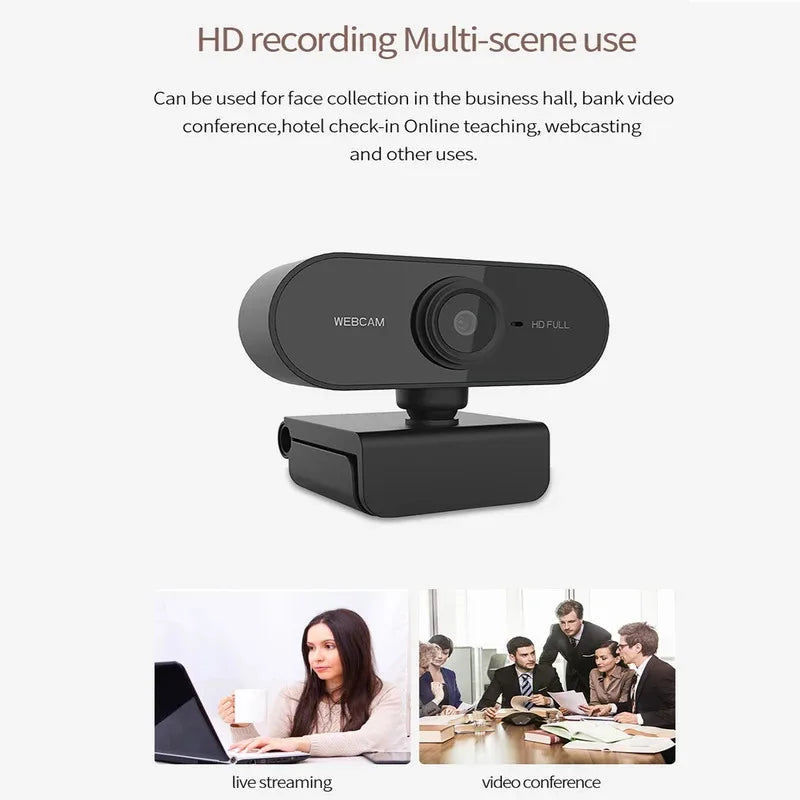 Mini Web Camera PC Full HD With Microphone USB Plug Support Laptop Desktop Suitable For Video Calls Conference Live Work
