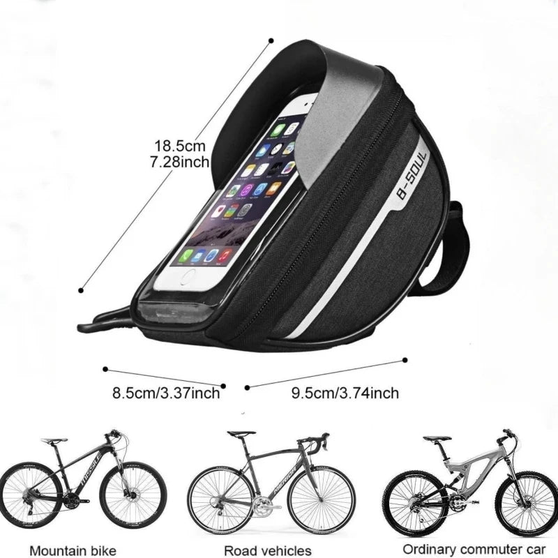 Top Tube Bag 1L Touch Screen Phone Holder Bike Frame MTB Cycling Bicycle Accessories