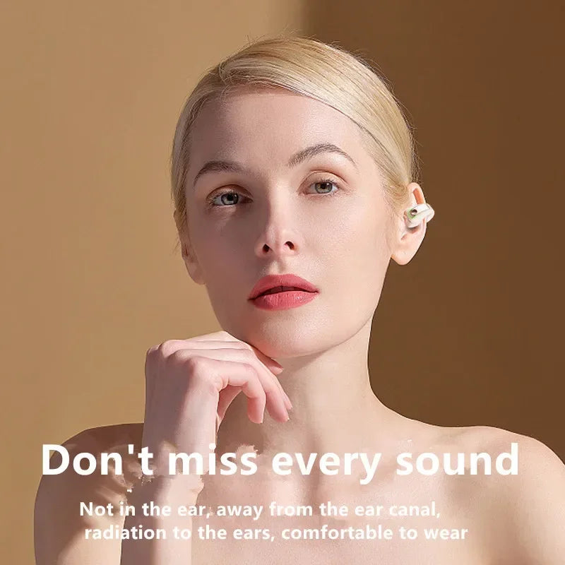 Wireless Bone Conduction Ear-Clip Bluetooth Headphones