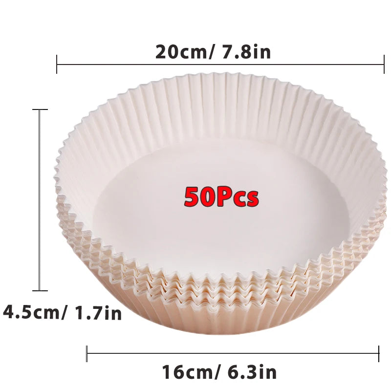 Round Non-Stick Air Fryer Disposable Paper Liners