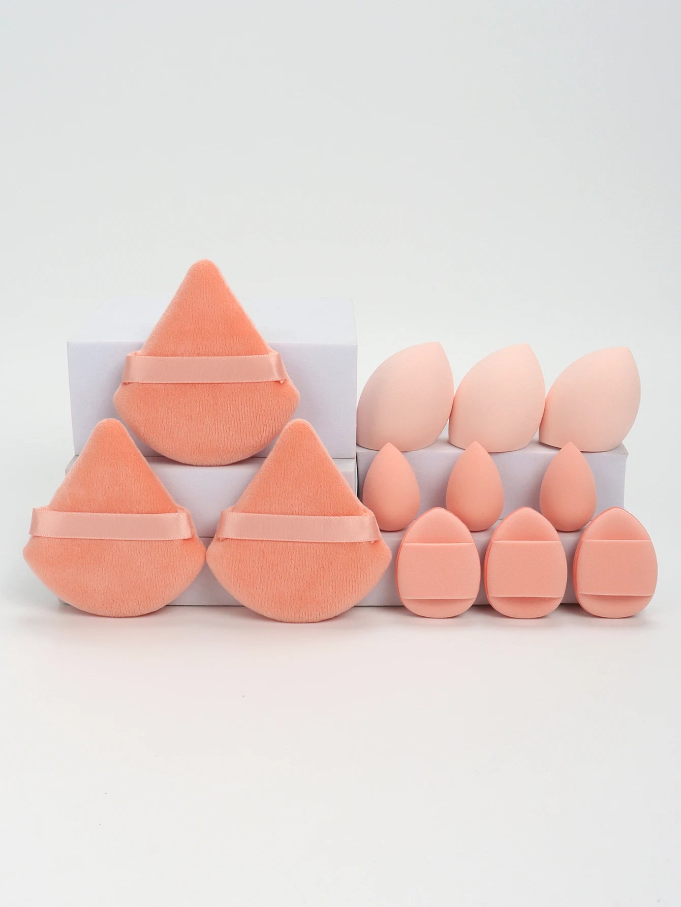 12-Piece Professional Makeup Sponge & Powder Puff Set