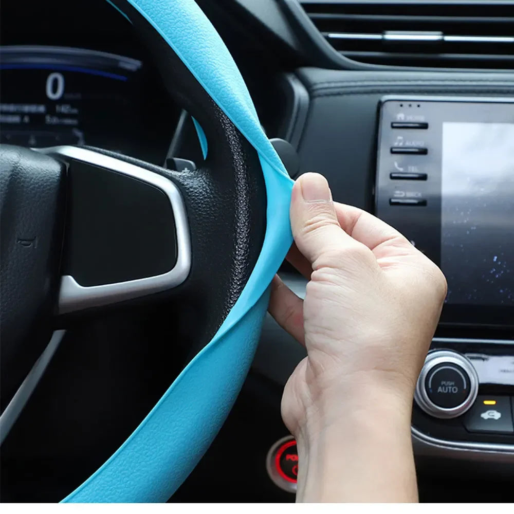 Anti-Skid Silicone Steering Wheel Cover – Comfortable Grip, Universal Fit