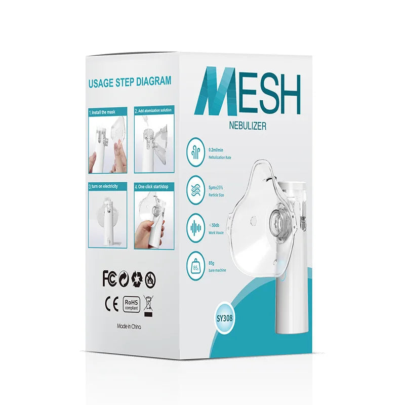 Portable Silent Mesh Nebulizer & Handheld Inhaler
