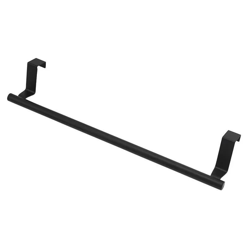Towel Rod Steel Metal Wire Over Cabinet Towel Rack Storage Organizer Bathroom Door Hanging Towel Rack Punch-free Rag Hanger