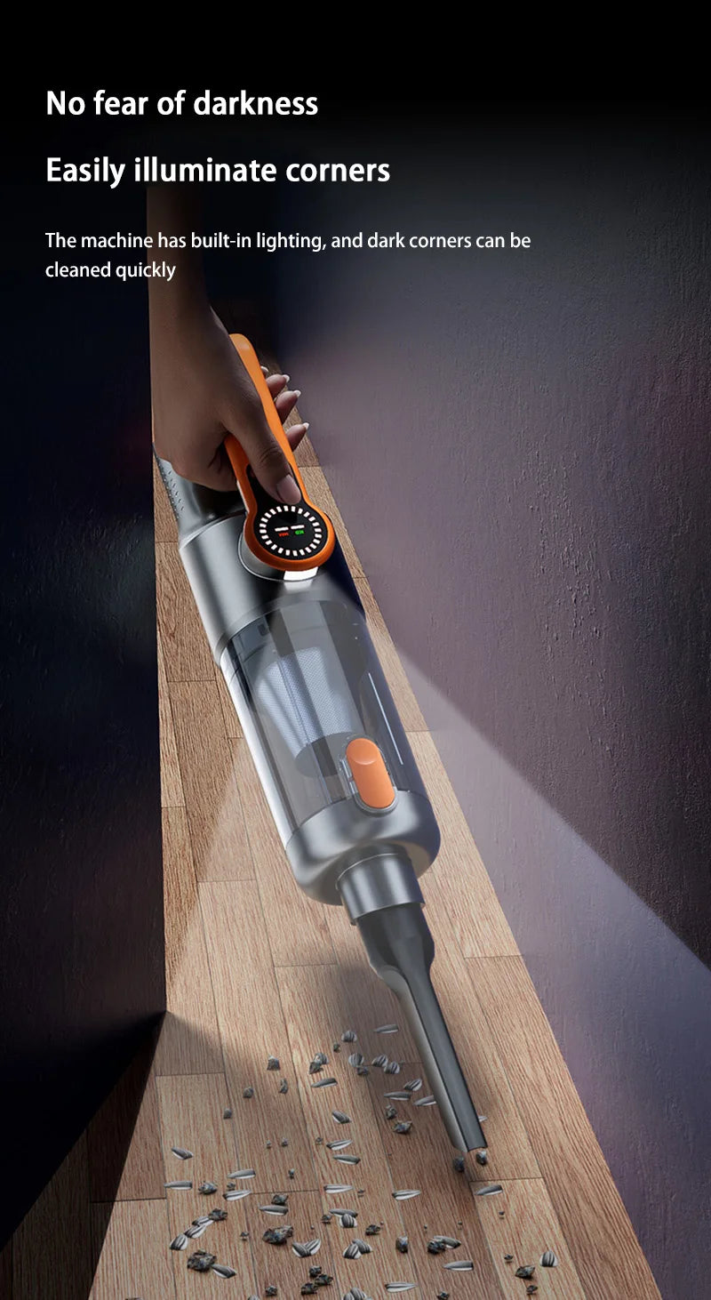 Wireless Car Vacuum Cleaner – 17000Pa Handheld Cordless Vacuum with One-Button Dust Dump
