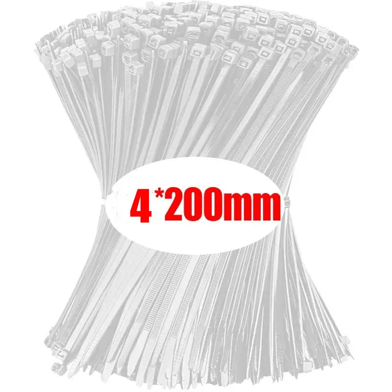 Heavy-Duty Self-Locking Nylon Cable Ties Set