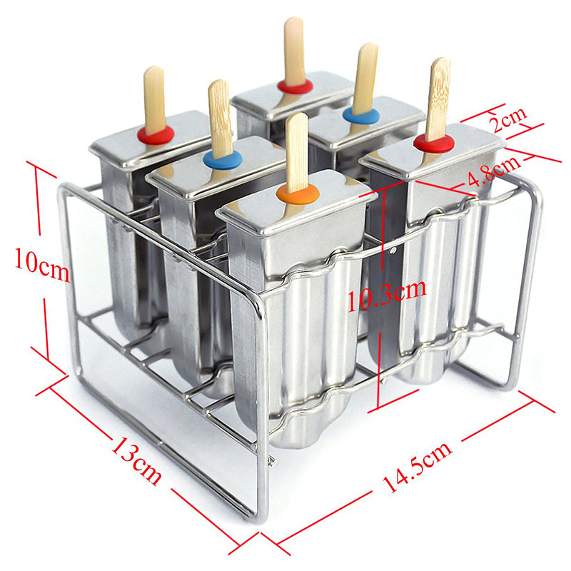 Stainless Steel Popsicle Mold Rack Ice Lolly Mold Frozen Lolly Popsicle Maker Homemade Ice Cream Mold with Popsicle Holder
