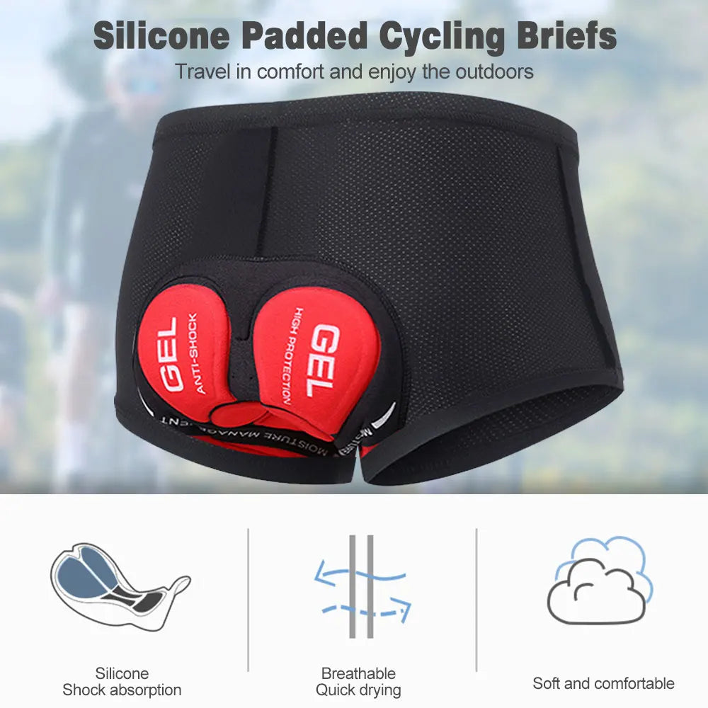 Breathable Cycling Underwear Cycling Shorts  5D Gel Pad Shockproof Bicycle Underpant MTB Road Bike Underwear Man Shorts