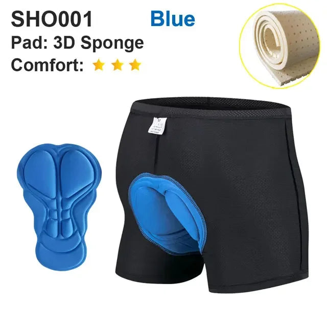 Breathable Cycling Underwear Cycling Shorts  5D Gel Pad Shockproof Bicycle Underpant MTB Road Bike Underwear Man Shorts