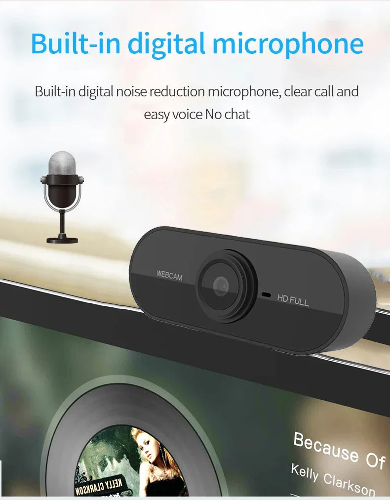 Mini Web Camera PC Full HD With Microphone USB Plug Support Laptop Desktop Suitable For Video Calls Conference Live Work