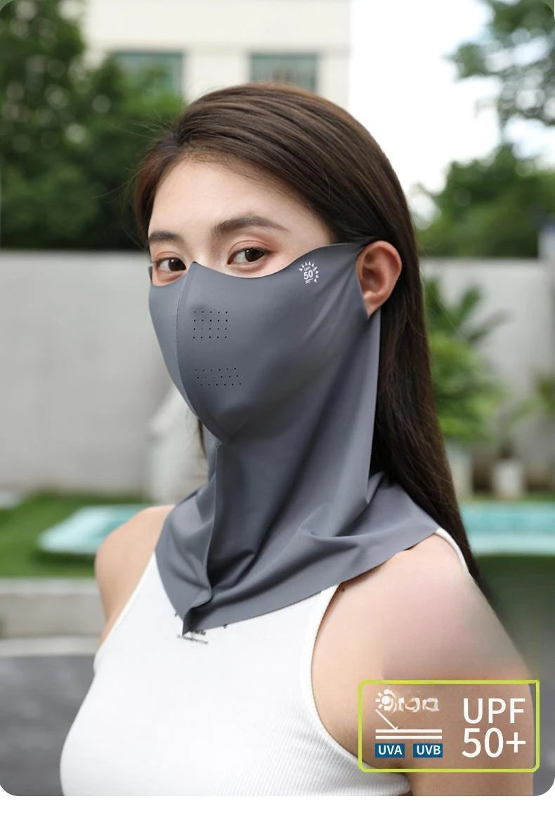 UPF50+ New Sun Protection Face Mask Breathable Moisturizing Sunscreen Mask Spring Summer Fashion Protection UV Protection Women