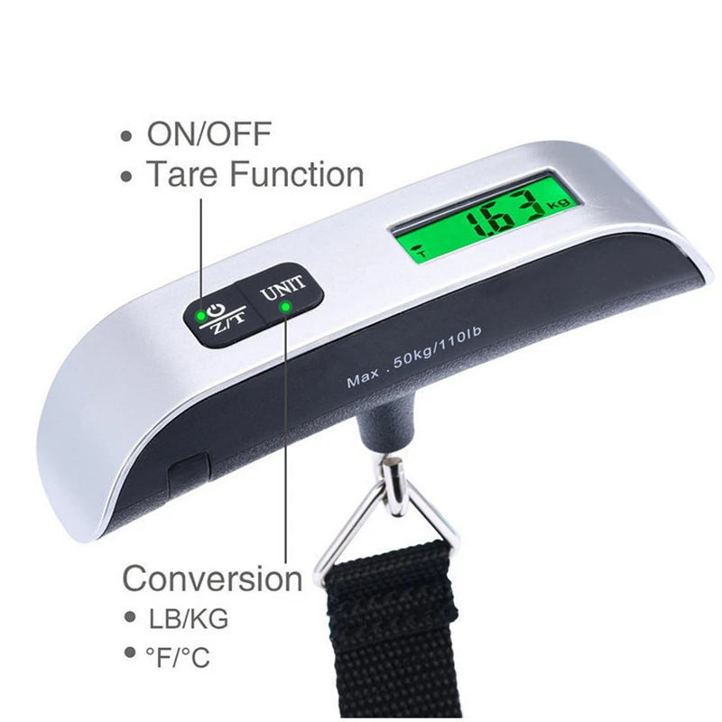Portable Digital LCD Luggage Scale (50kg / 110lb)