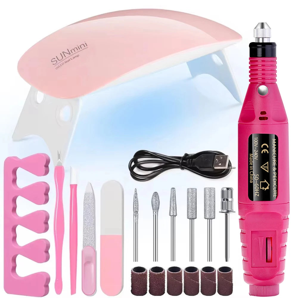 LINMANDA Acrylic Nail Starter Kit with UV/LED Lamp & Electric Drill