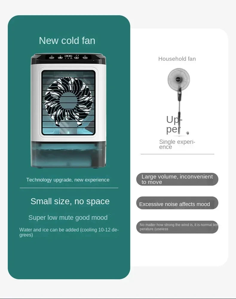 Large 900ml Desktop Air Cooler Fan with Humidifier & Cold Mist Spray – Ultra Quiet, USB Powered, 3 Speeds