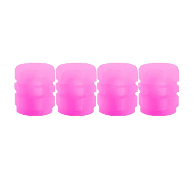 Fluorescent Night-Glowing Car & Bike Tire Valve Caps
