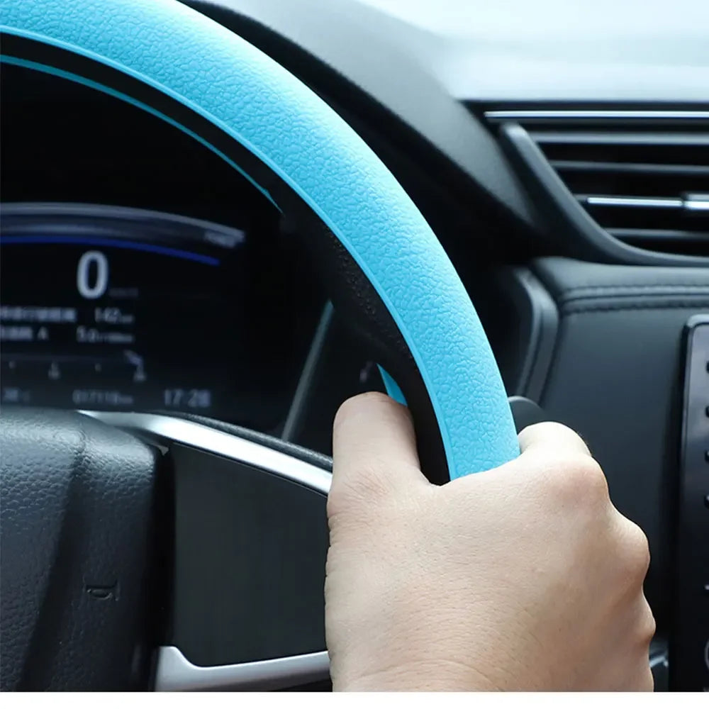 Anti-Skid Silicone Steering Wheel Cover – Comfortable Grip, Universal Fit