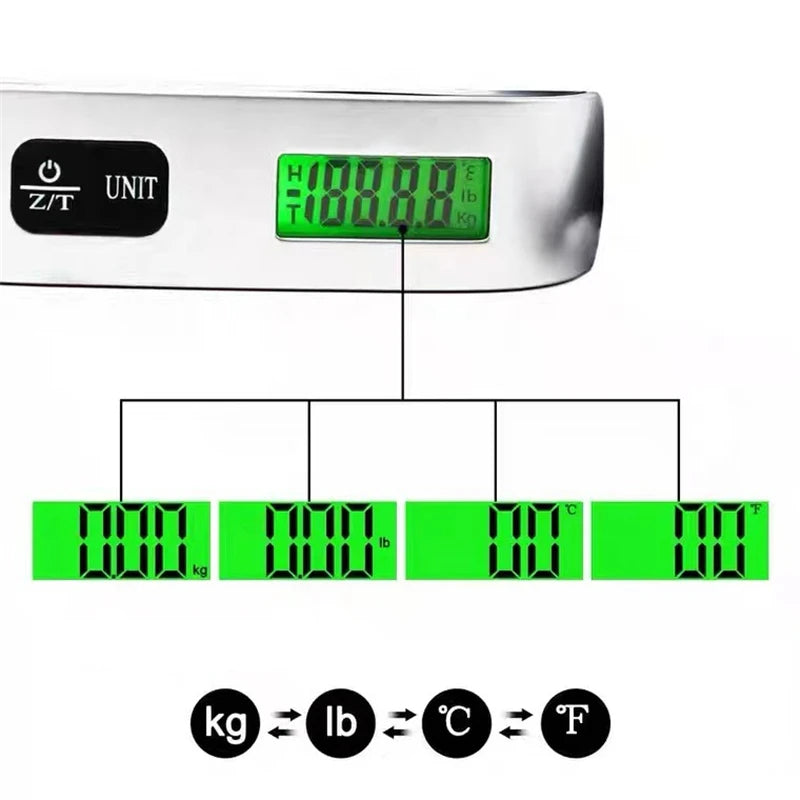 Portable Digital LCD Luggage Scale (50kg / 110lb)