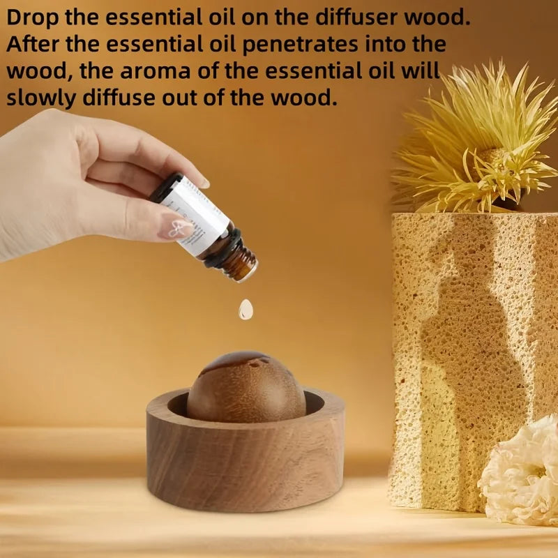 Mini Wooden Essential Oil Diffuser for Car & Home