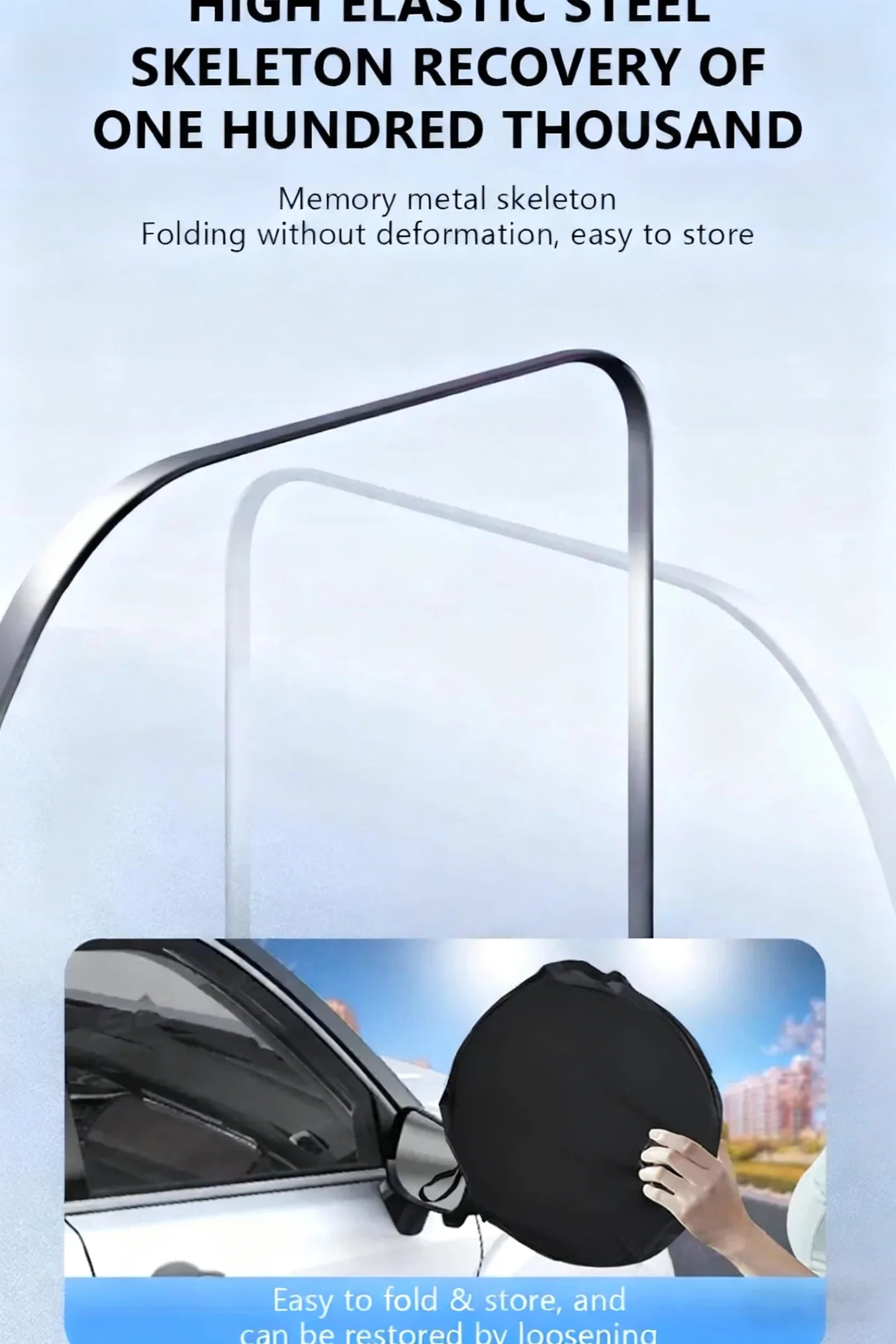 5-Layer Sun Shade – Foldable UV-Reflective Front Window Cover