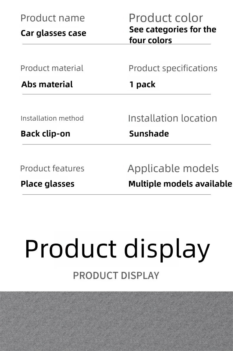 Multifunction Car Glasses Box Portable Car Sunglasses Holder Car Driving Glasses Holder Eyeglass Case Sun Visor Glasses Storage
