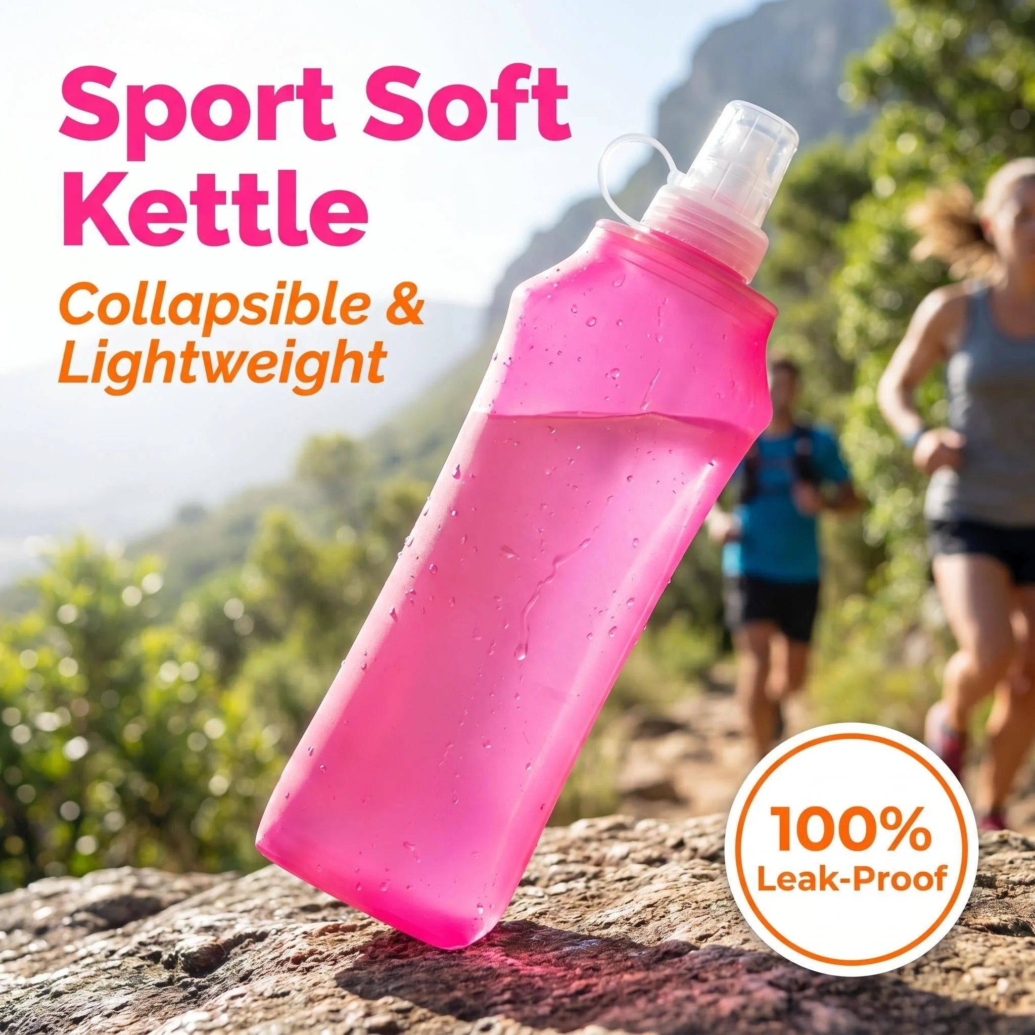 150ml/250ml/500ml Collapsible Silicone Water Bottle with Bite Valve, Outdoor Portable for Running Camping Hiking Travel