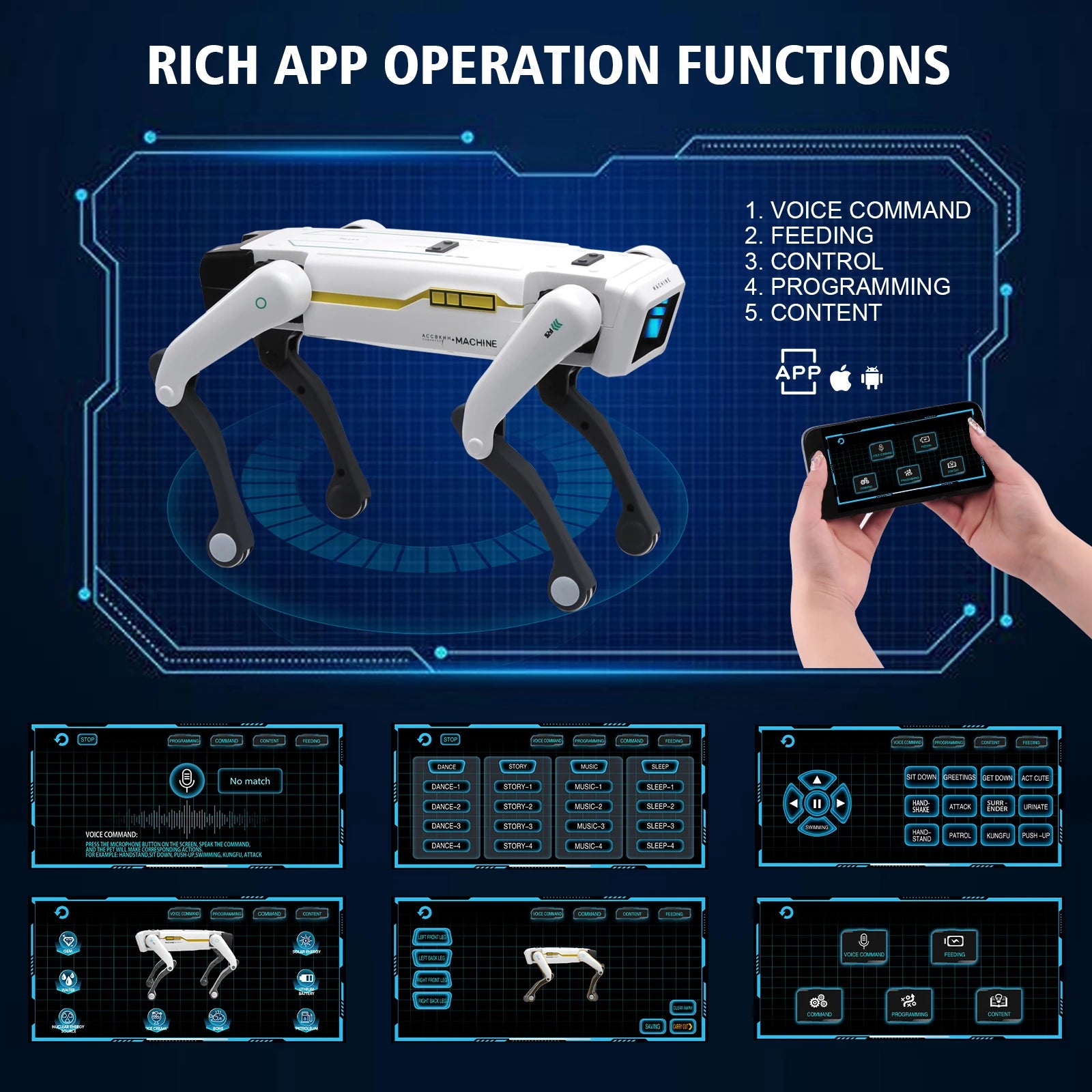 Intelligent AI Programmable RC Robot Dog